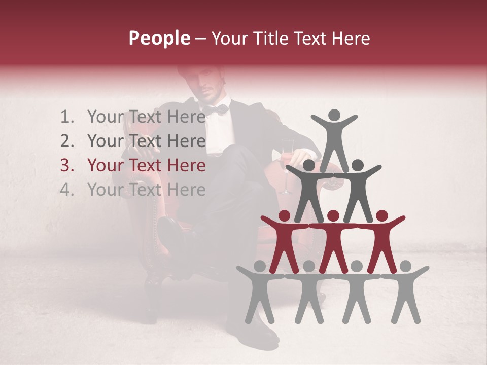 Blonde Bar Sitting PowerPoint Template