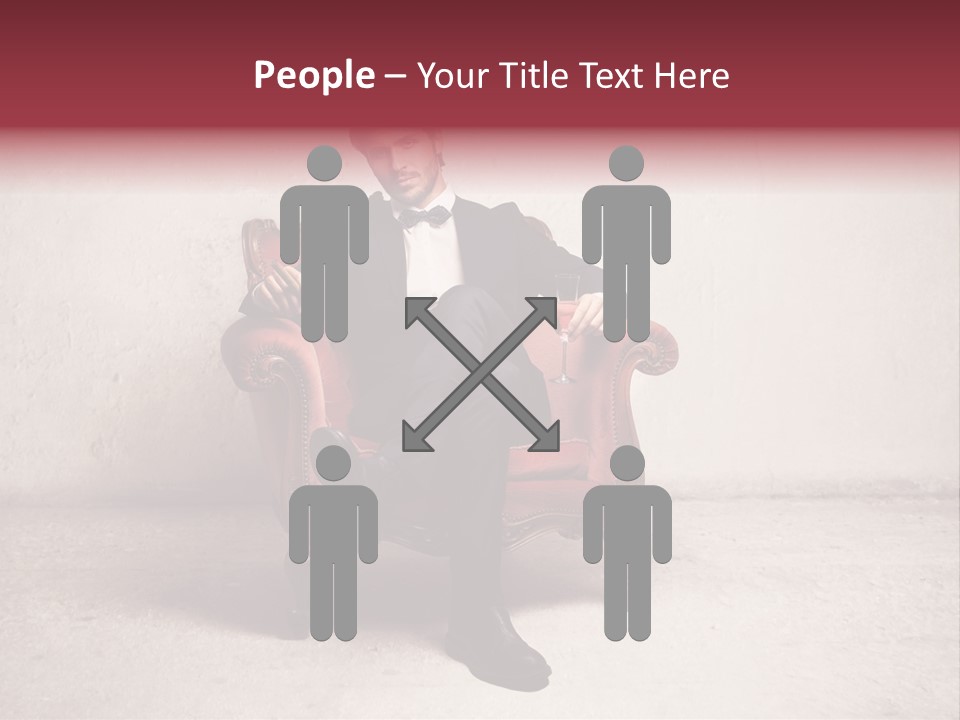 Blonde Bar Sitting PowerPoint Template