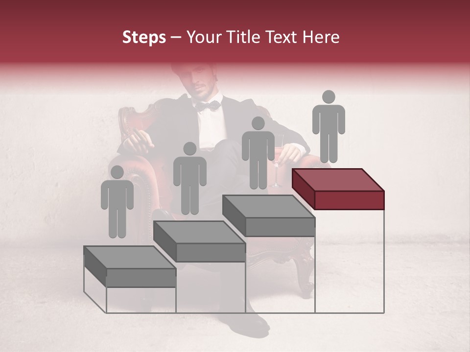 Blonde Bar Sitting PowerPoint Template