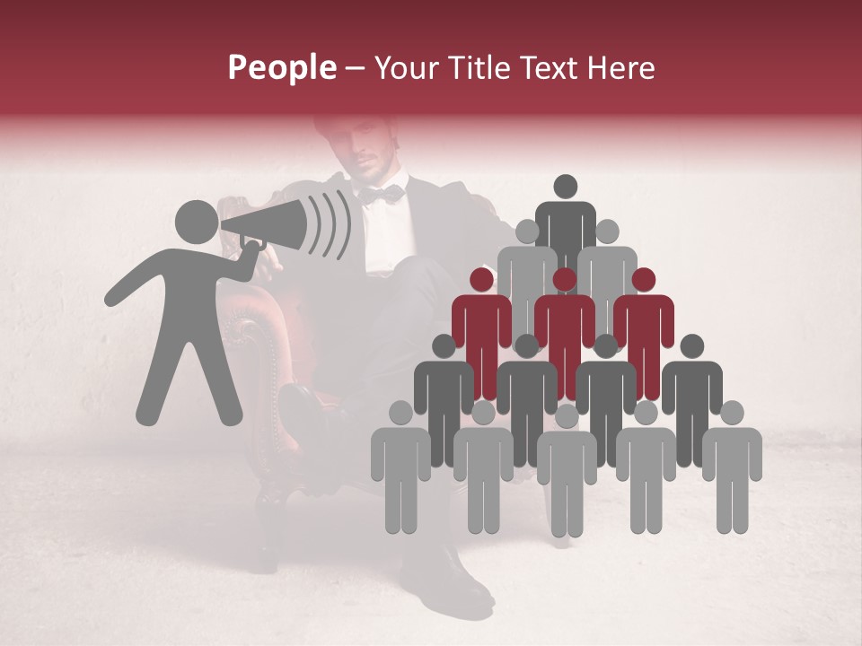 Blonde Bar Sitting PowerPoint Template