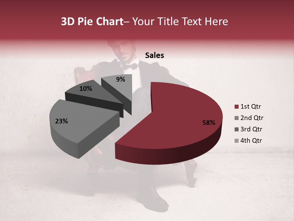 Blonde Bar Sitting PowerPoint Template