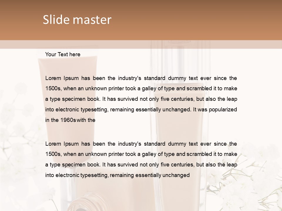 Cosmetics Container Professional PowerPoint Template