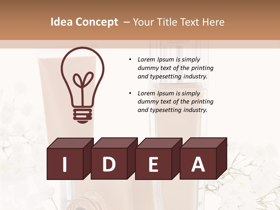 Cosmetics Container Professional PowerPoint Template