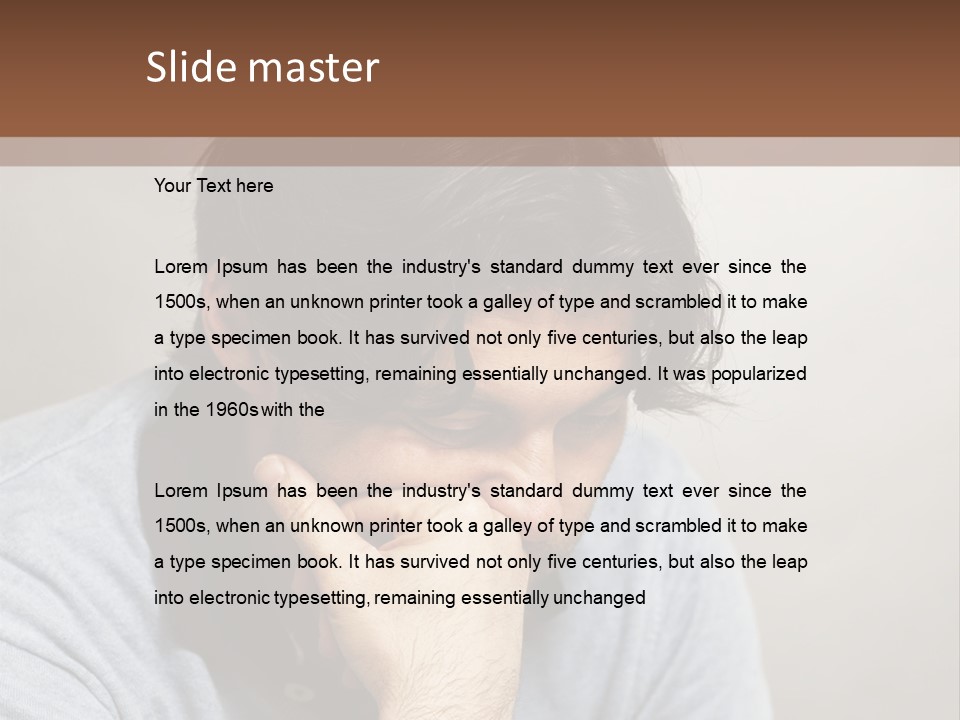 Thoughtful Blue Disappointment PowerPoint Template