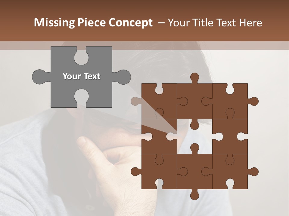 Thoughtful Blue Disappointment PowerPoint Template