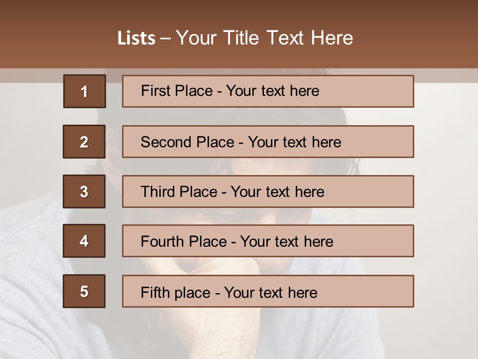 Thoughtful Blue Disappointment PowerPoint Template