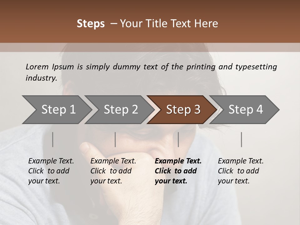 Thoughtful Blue Disappointment PowerPoint Template