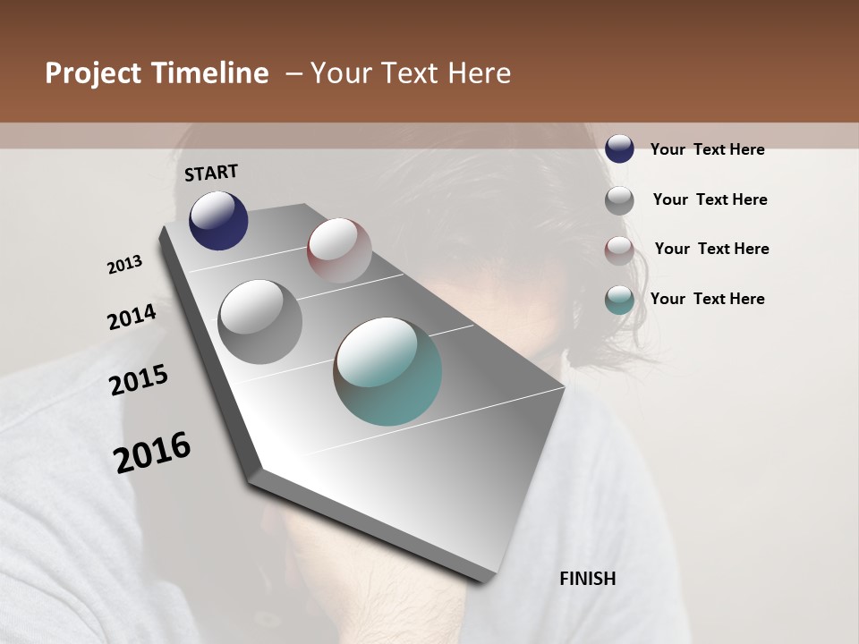 Thoughtful Blue Disappointment PowerPoint Template