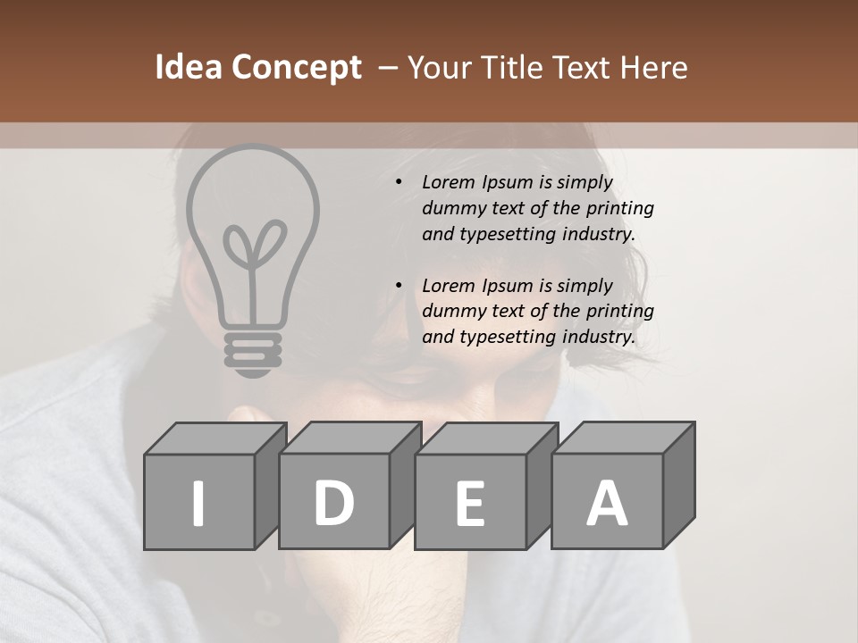 Thoughtful Blue Disappointment PowerPoint Template