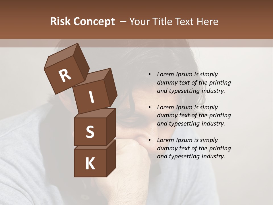 Thoughtful Blue Disappointment PowerPoint Template