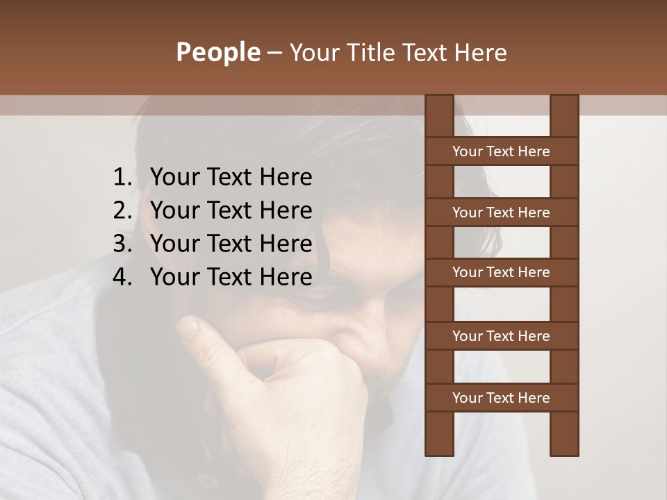 Thoughtful Blue Disappointment PowerPoint Template
