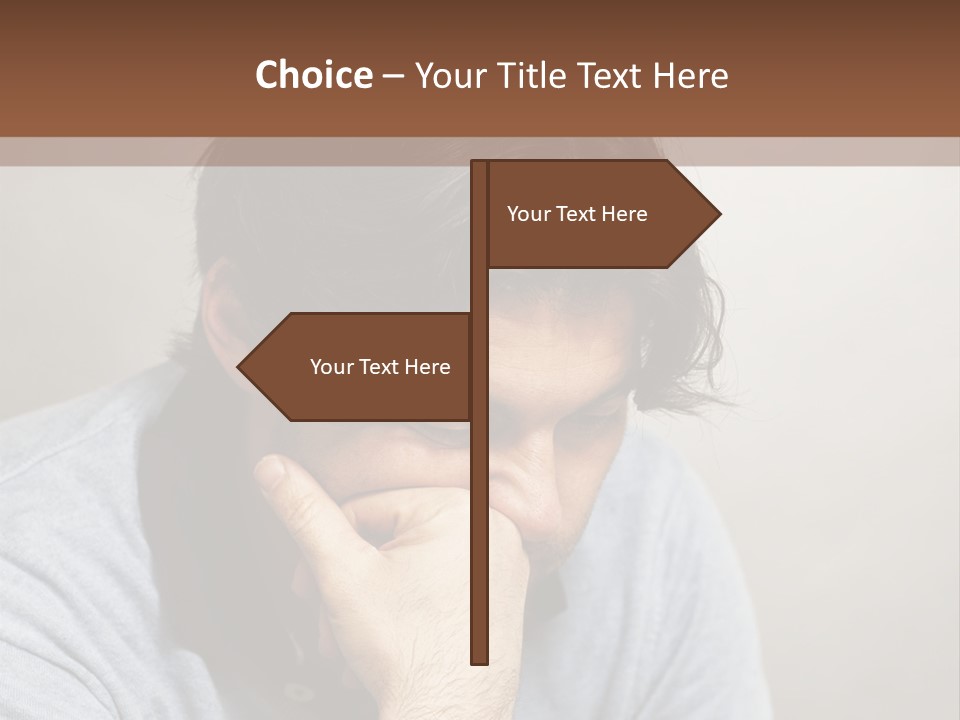 Thoughtful Blue Disappointment PowerPoint Template