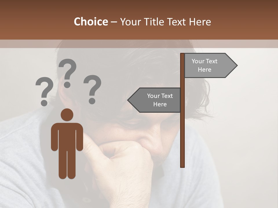 Thoughtful Blue Disappointment PowerPoint Template