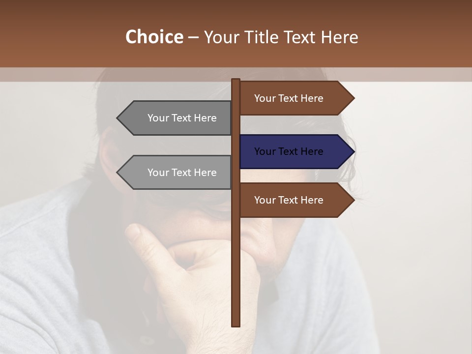 Thoughtful Blue Disappointment PowerPoint Template