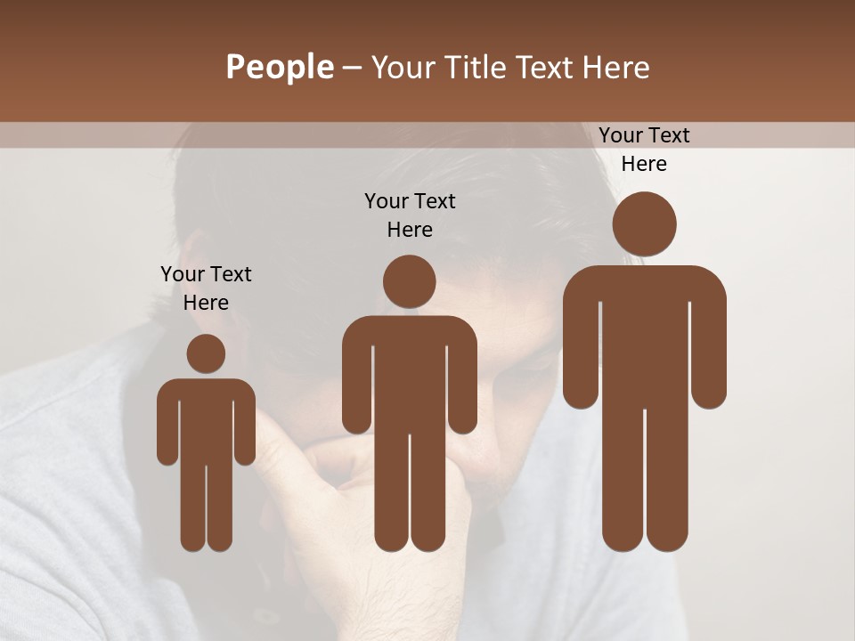 Thoughtful Blue Disappointment PowerPoint Template