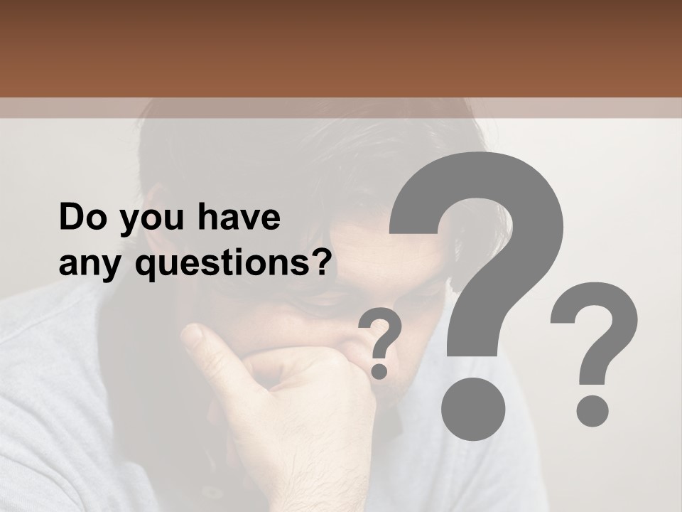 Thoughtful Blue Disappointment PowerPoint Template