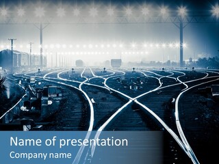 Steel Container Oil PowerPoint Template