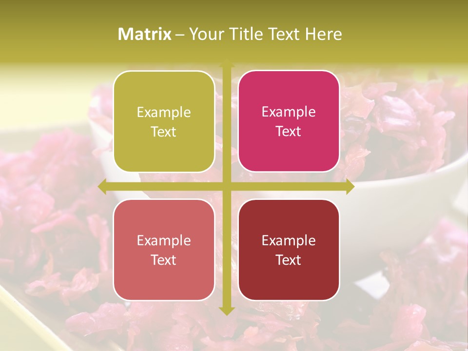 Yellow Background Horizontal Vegetarian PowerPoint Template