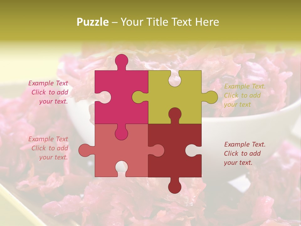 Yellow Background Horizontal Vegetarian PowerPoint Template