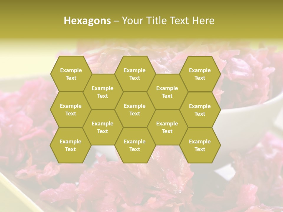 Yellow Background Horizontal Vegetarian PowerPoint Template