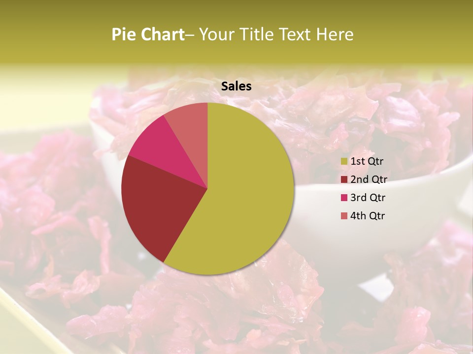 Yellow Background Horizontal Vegetarian PowerPoint Template