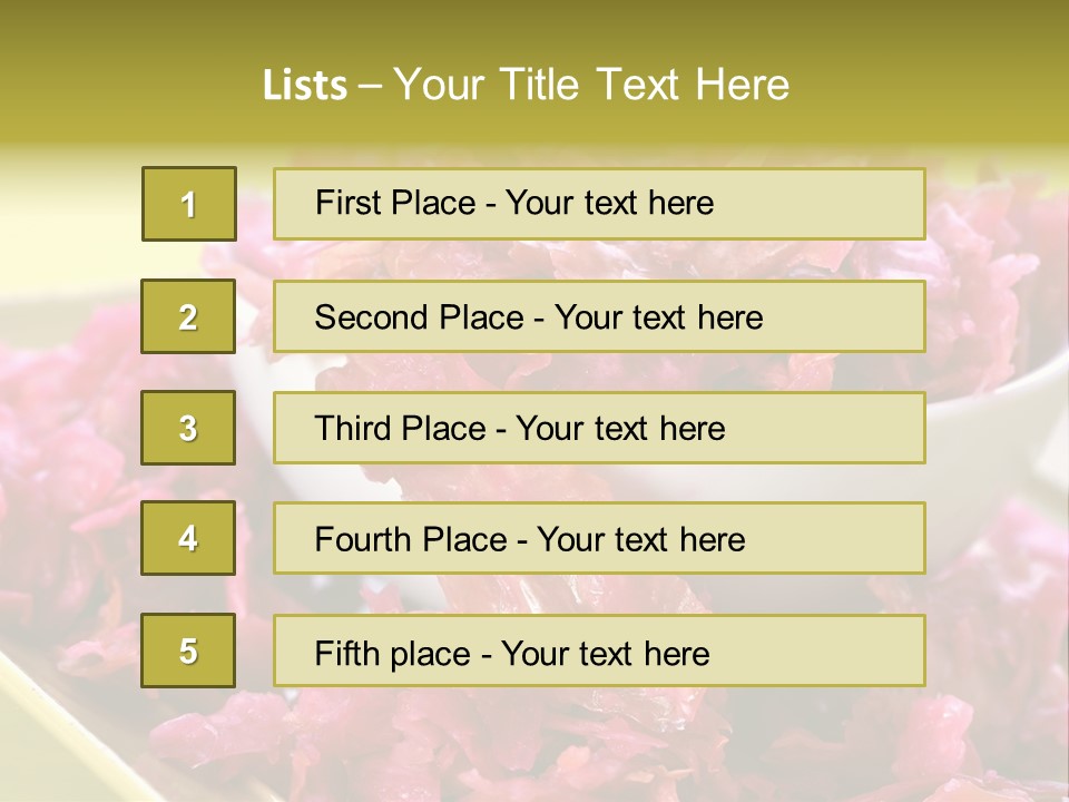 Yellow Background Horizontal Vegetarian PowerPoint Template