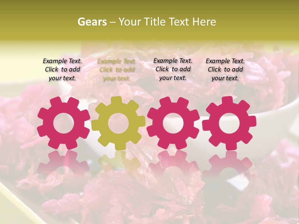 Yellow Background Horizontal Vegetarian PowerPoint Template