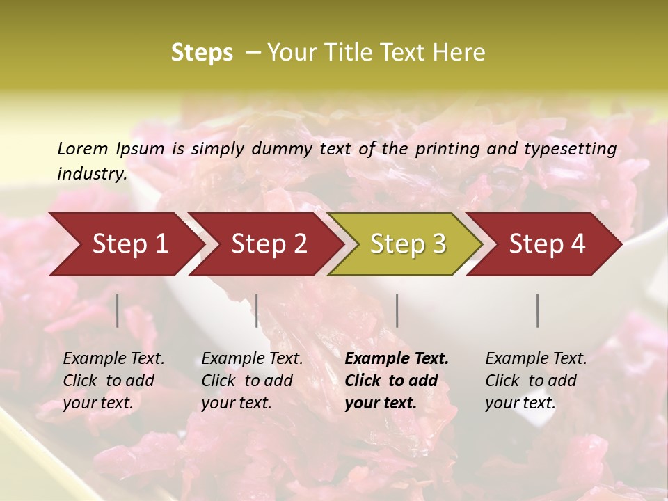 Yellow Background Horizontal Vegetarian PowerPoint Template