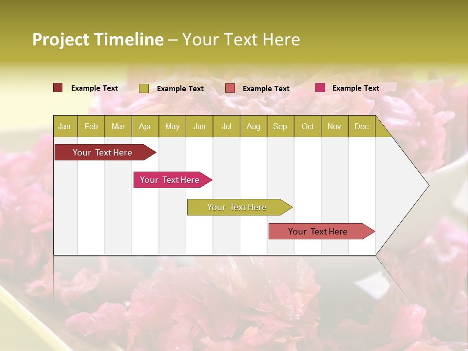 Yellow Background Horizontal Vegetarian PowerPoint Template