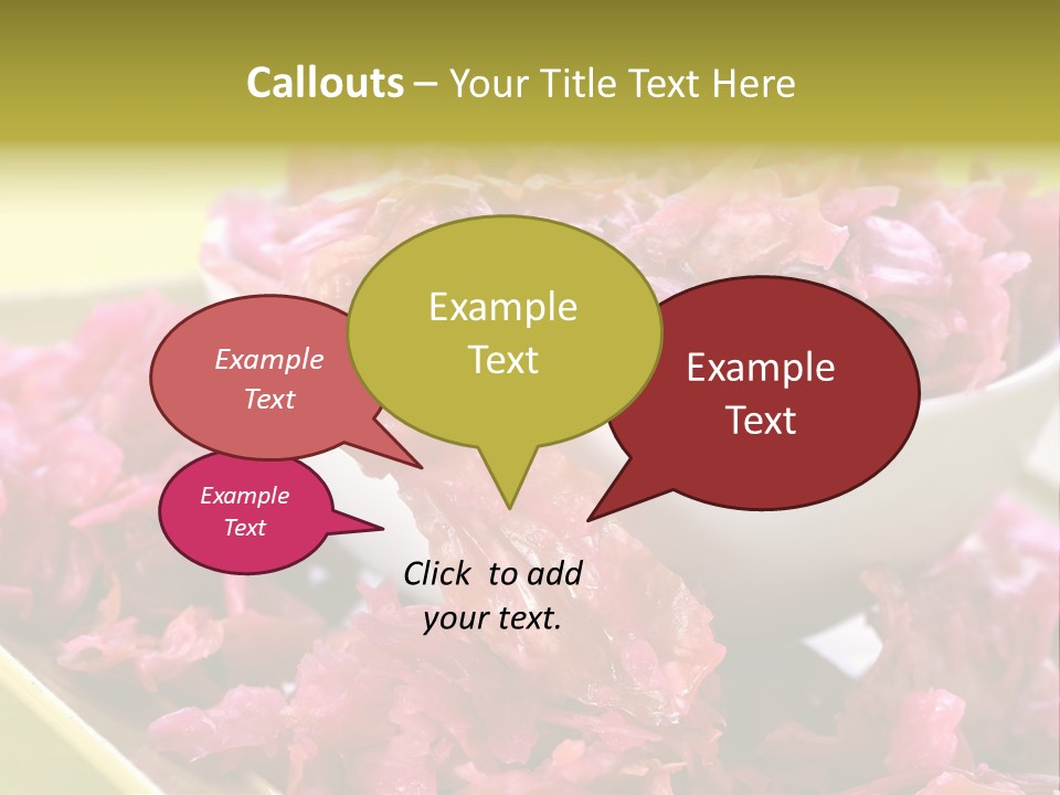 Yellow Background Horizontal Vegetarian PowerPoint Template