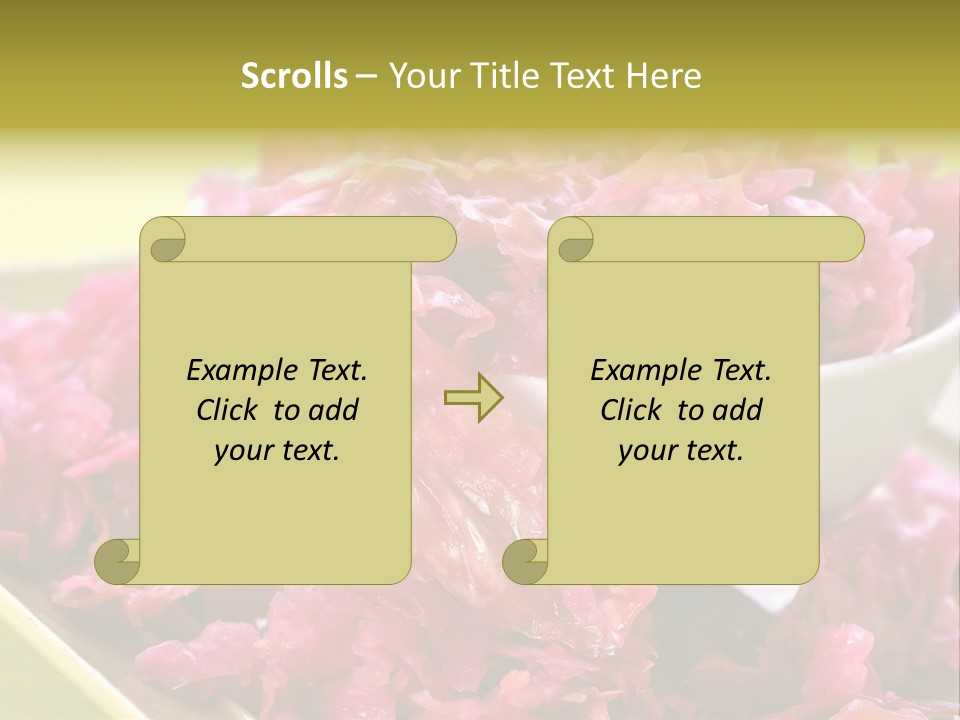 Yellow Background Horizontal Vegetarian PowerPoint Template
