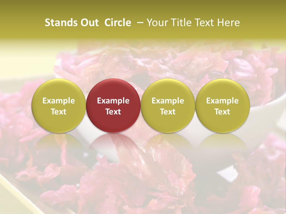 Yellow Background Horizontal Vegetarian PowerPoint Template