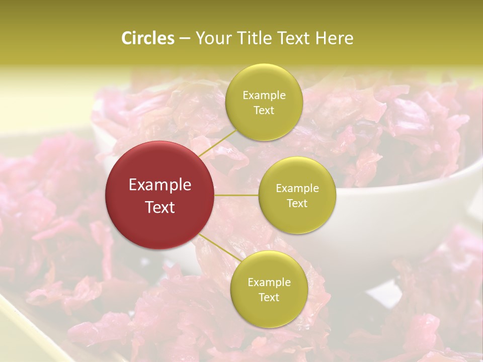 Yellow Background Horizontal Vegetarian PowerPoint Template