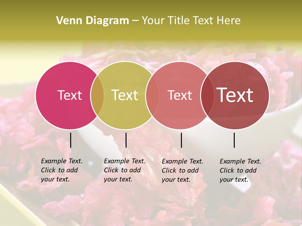 Yellow Background Horizontal Vegetarian PowerPoint Template