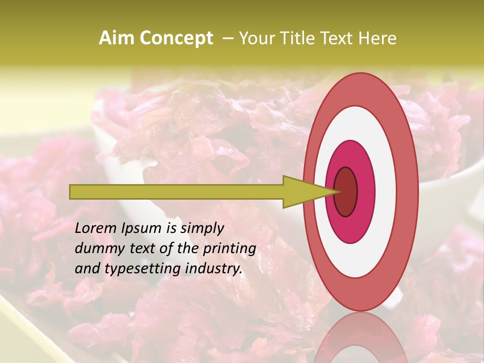 Yellow Background Horizontal Vegetarian PowerPoint Template