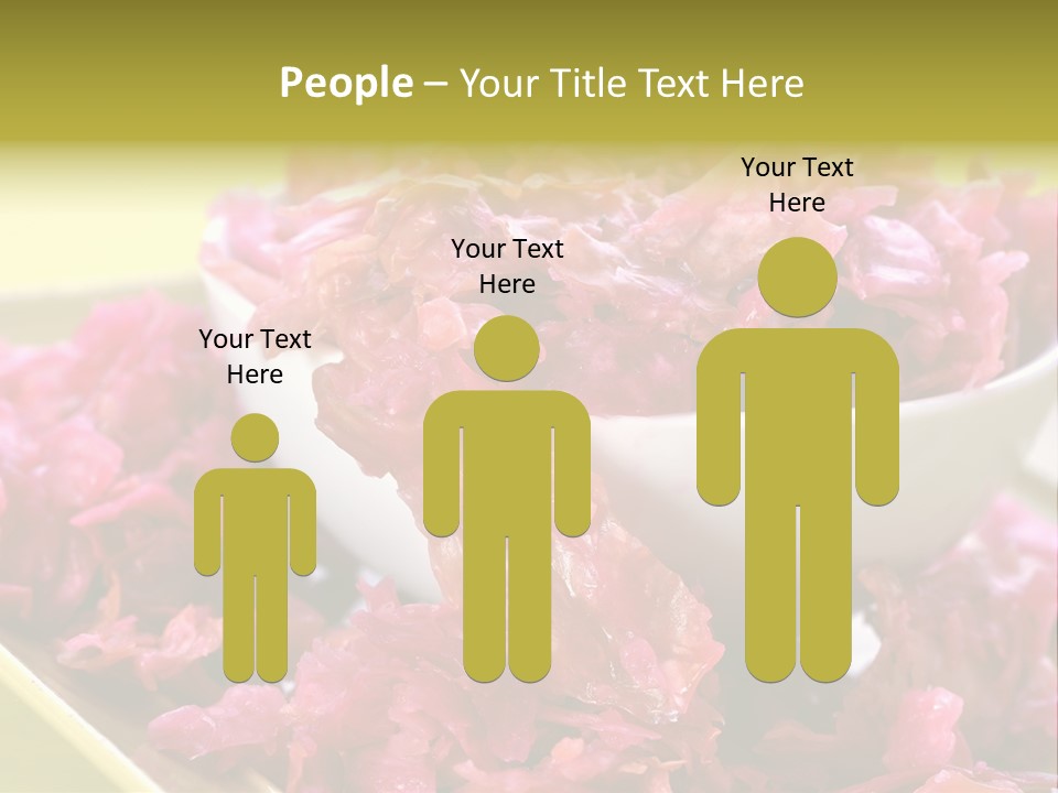 Yellow Background Horizontal Vegetarian PowerPoint Template