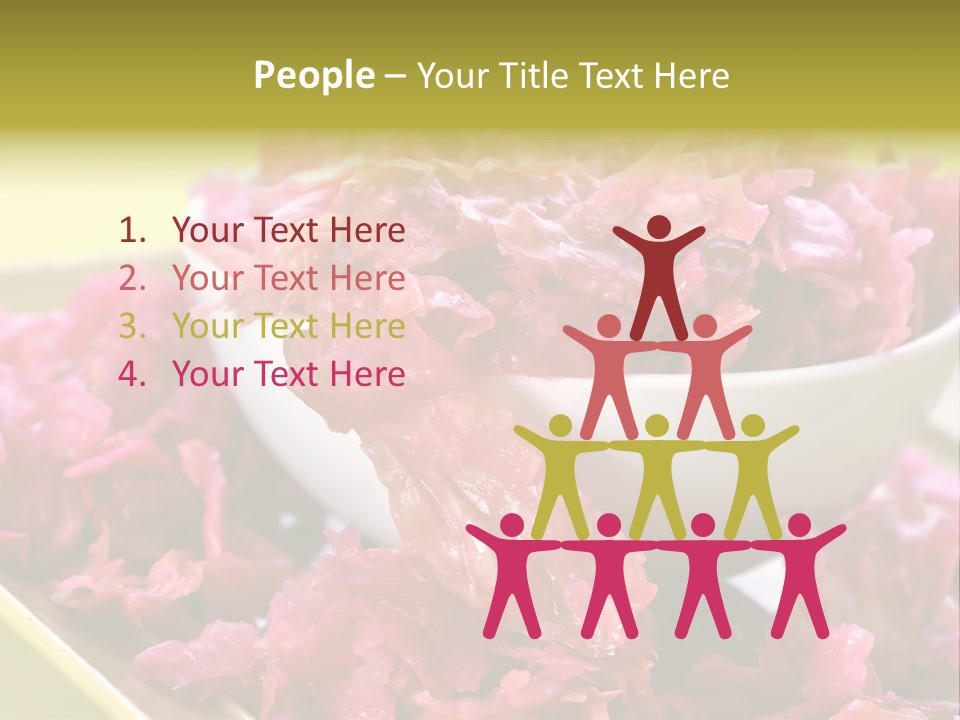 Yellow Background Horizontal Vegetarian PowerPoint Template