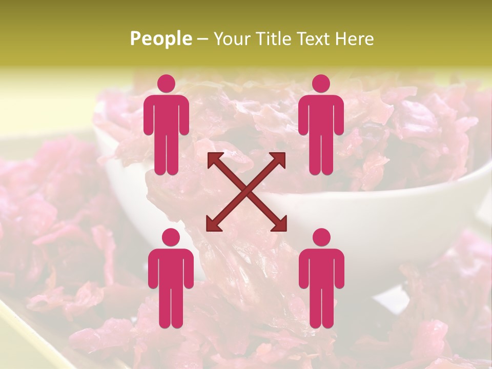 Yellow Background Horizontal Vegetarian PowerPoint Template