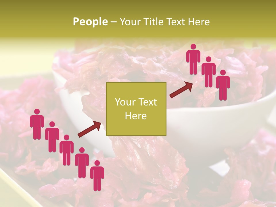 Yellow Background Horizontal Vegetarian PowerPoint Template