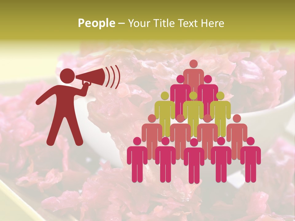 Yellow Background Horizontal Vegetarian PowerPoint Template