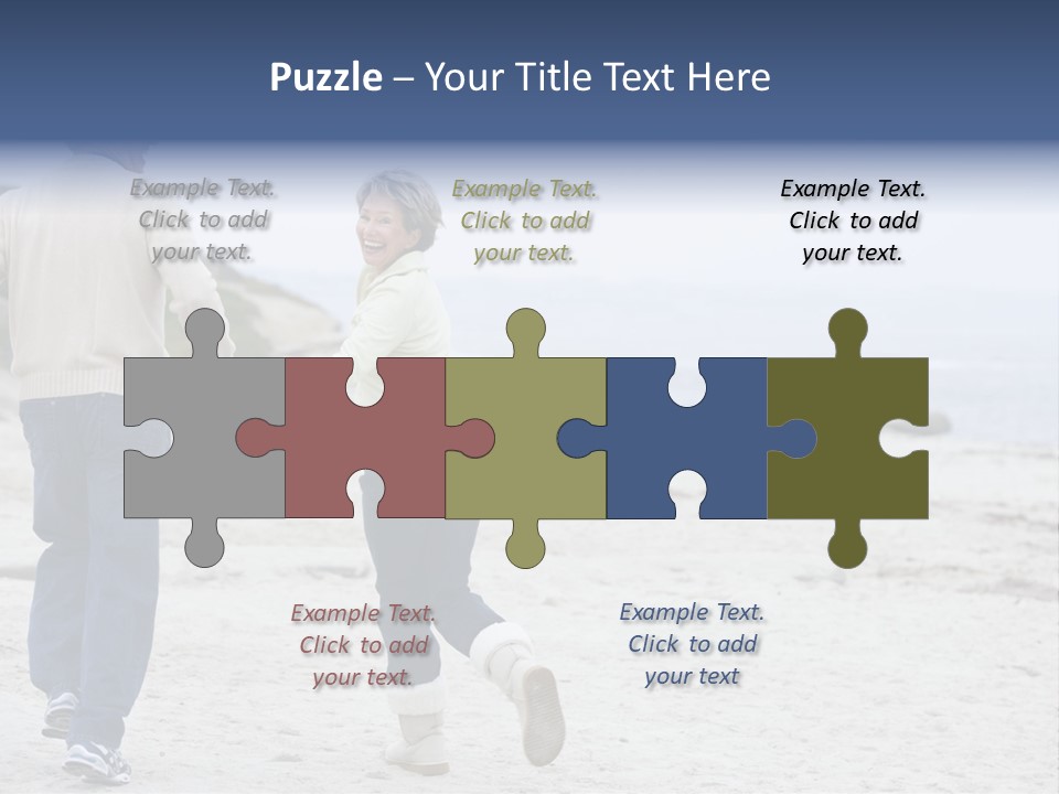 Running Length Caucasian PowerPoint Template