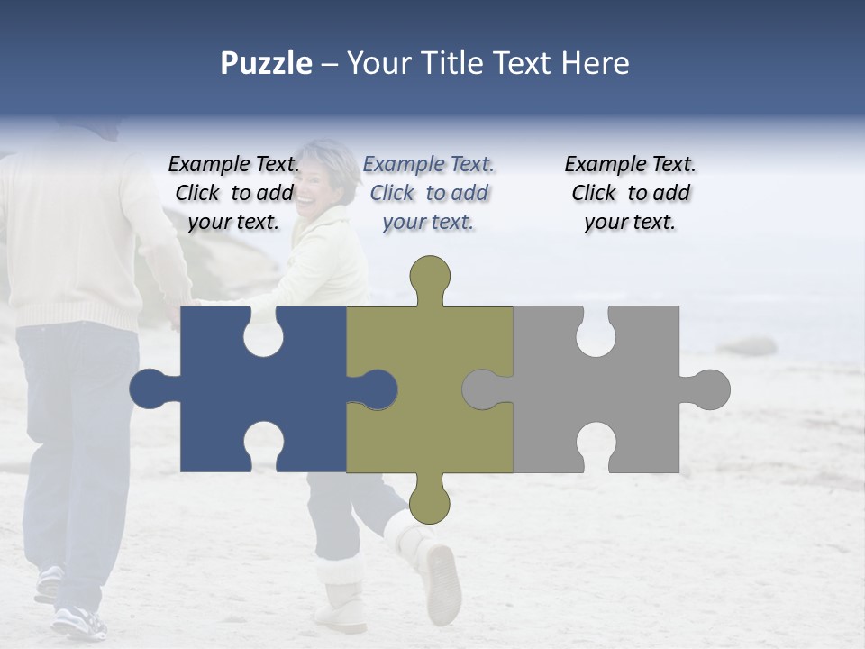 Running Length Caucasian PowerPoint Template