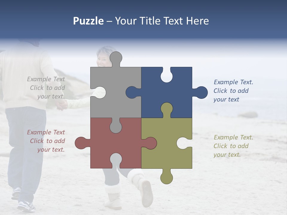 Running Length Caucasian PowerPoint Template