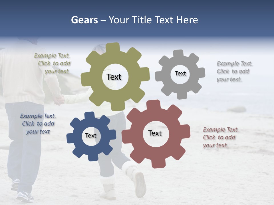 Running Length Caucasian PowerPoint Template