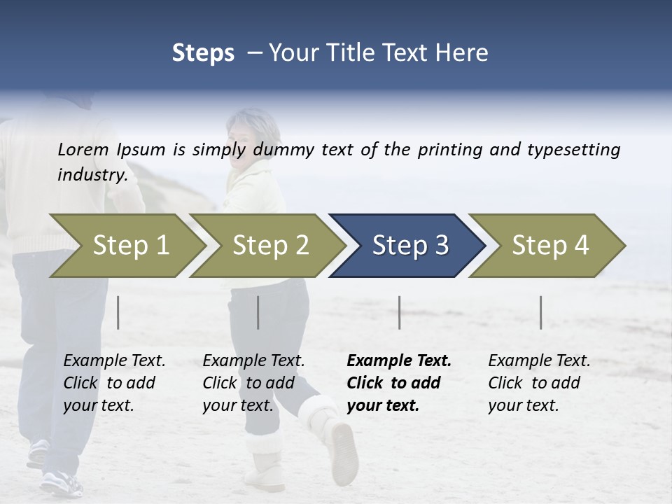 Running Length Caucasian PowerPoint Template