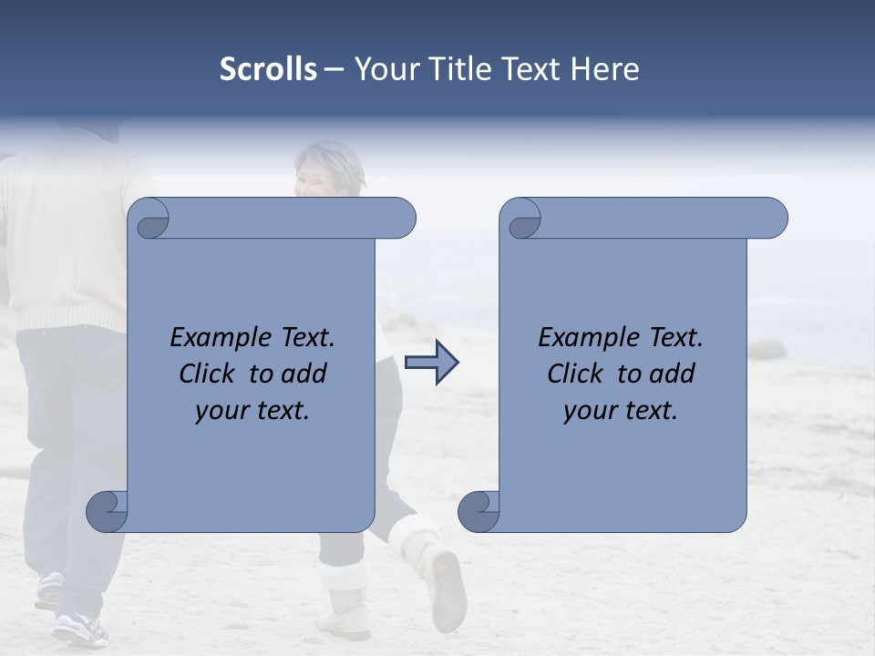 Running Length Caucasian PowerPoint Template