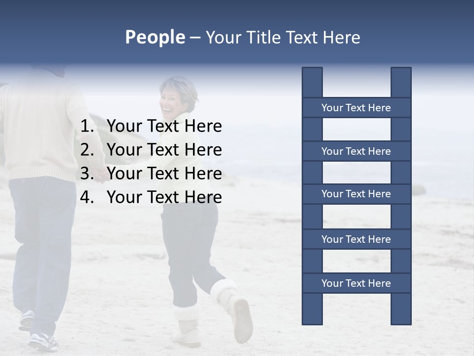Running Length Caucasian PowerPoint Template