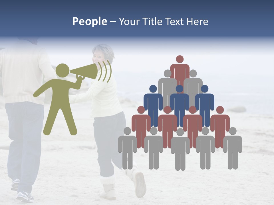 Running Length Caucasian PowerPoint Template