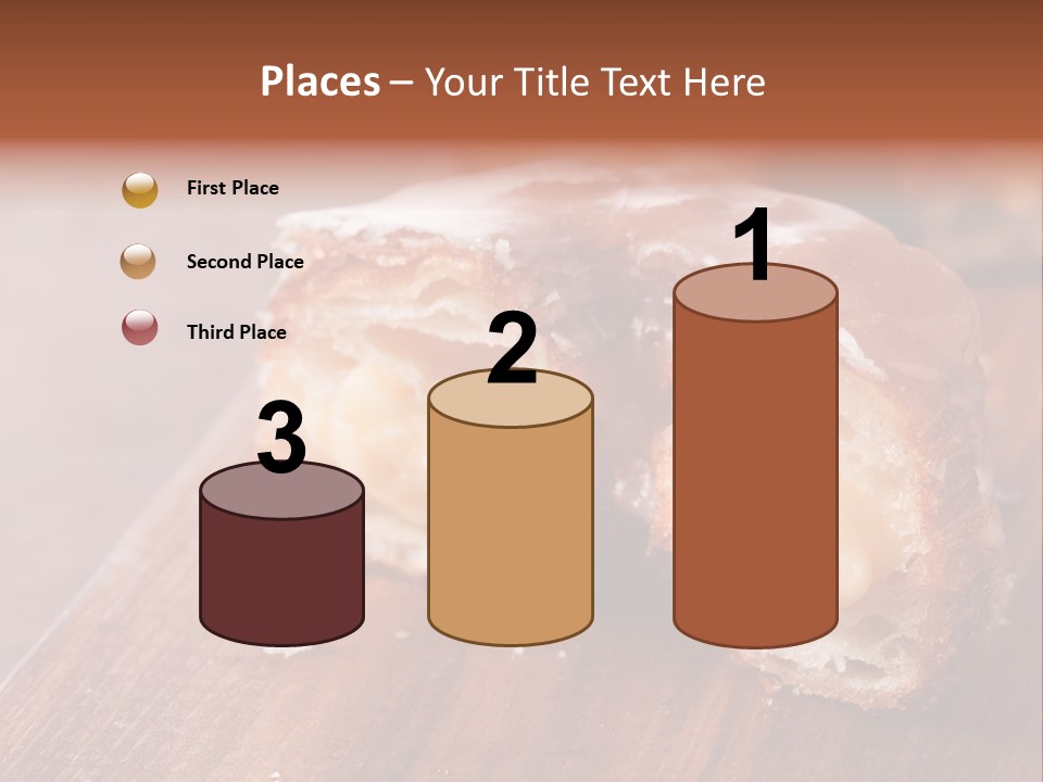 Doughnut Wooden Half PowerPoint Template