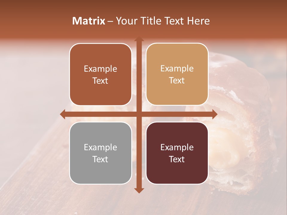Doughnut Wooden Half PowerPoint Template